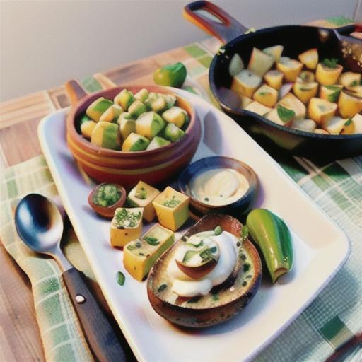 Backyard Skillet Smashed Potatoes and Onions