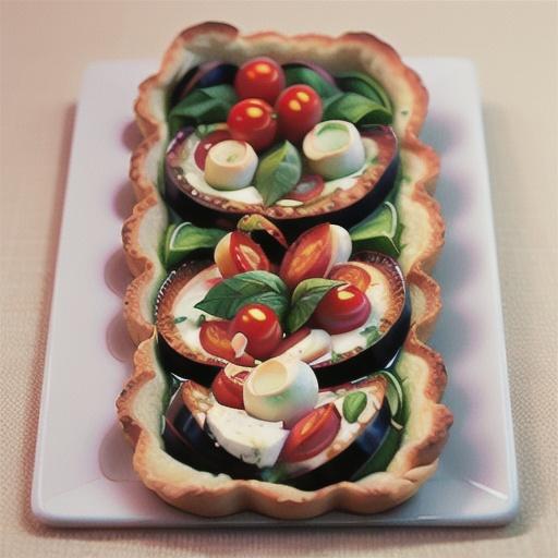 Goat's cheese, onion and cherry tomato tart