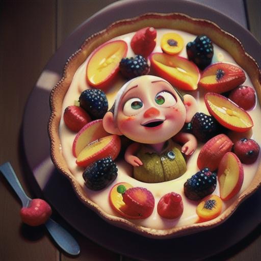 Pear and blackberry cobbler