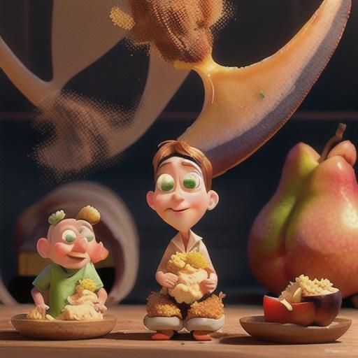 Roasted pears with spiced crumbs and sweet labne