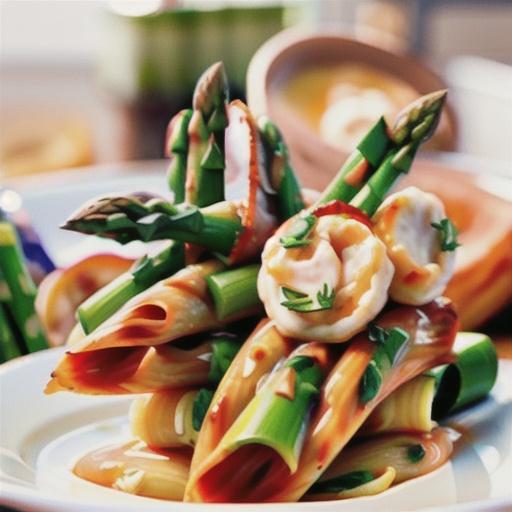 Seafood and Asparagus Manicotti