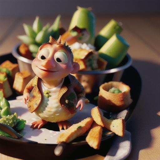 Roast spatchcock with migas a alentejana