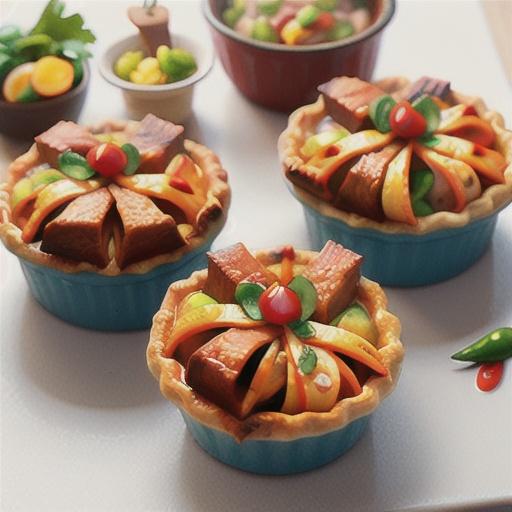 Thai red curry beef pies