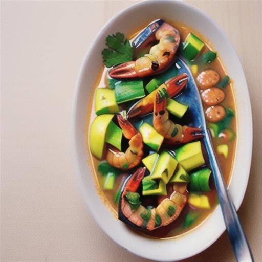 Quick spicy prawn laksa