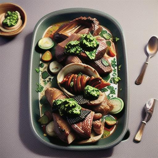 8-hour braised lamb shoulder with chimichurri