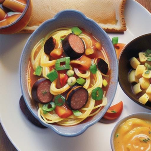 Spaghetti Squash Soup with Italian Sausage