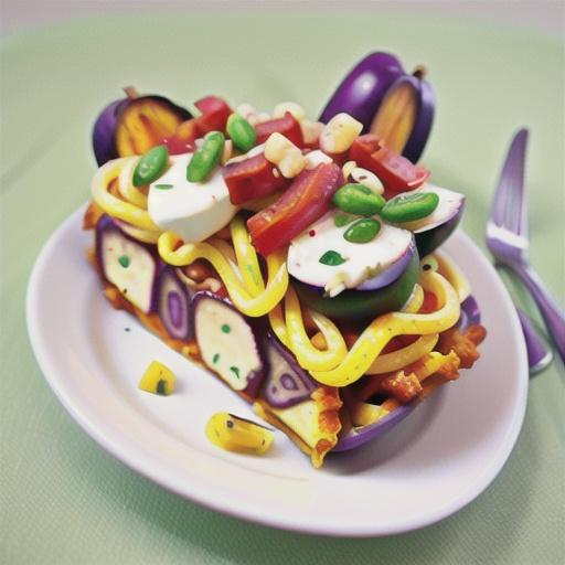 Pumpkin and goats cheese spaghetti bake