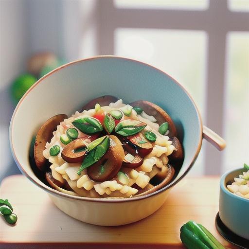 Microwave mushroom risotto
