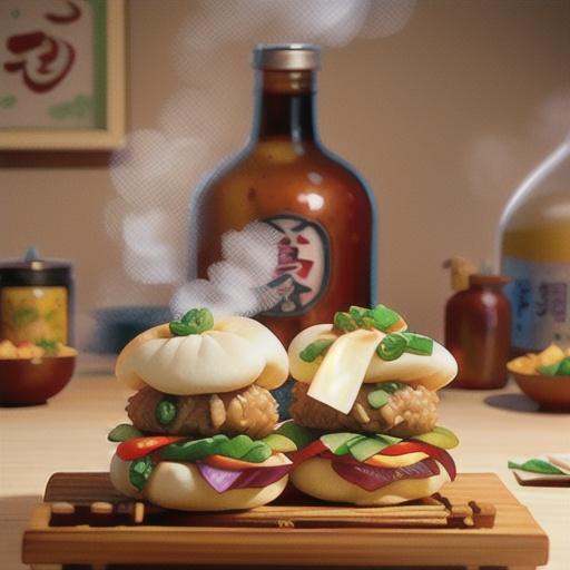 Chinese Steamed Buns with Meat Filling