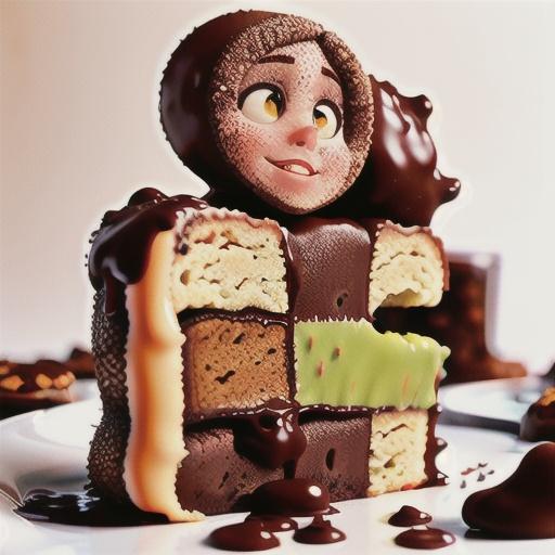 Chunky choc-ginger slice