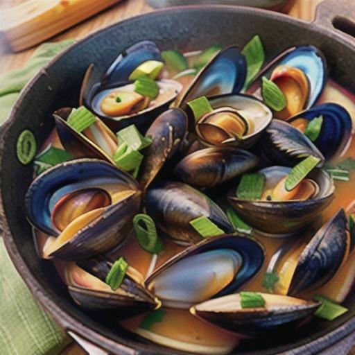Mussels steamed in cider & herbs