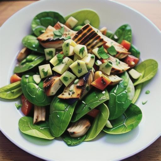 Lime-Garlic Chicken and Spinach Salad