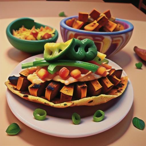 Stuffed Sweet Potato Skin Tacos