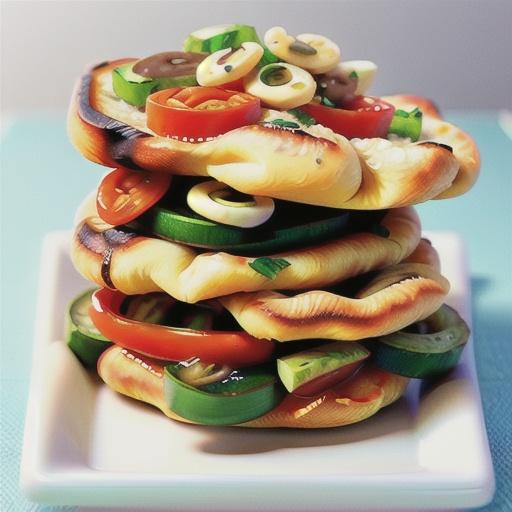 Chargrilled vegetable focaccia