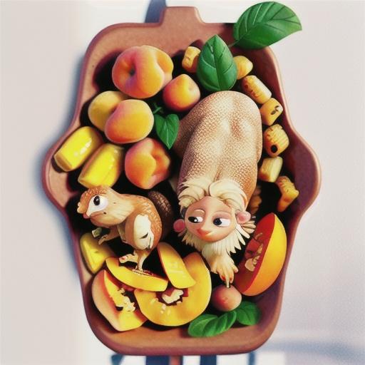 Corn-fed chicken with peaches and vanilla