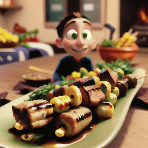 Grilled Beef and Corn Kabobs