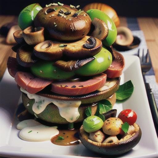 Roast beef with mushroom filling