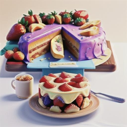 Strawberry picnic cake