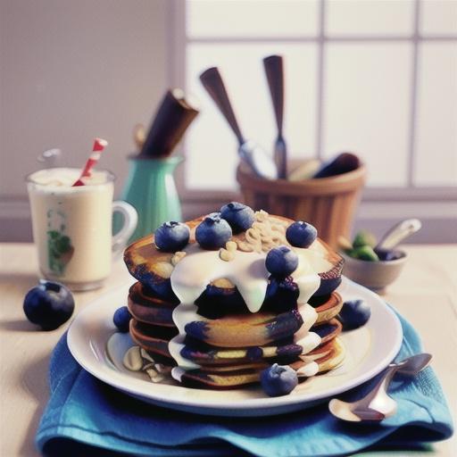 Blueberry Oat Pancakes
