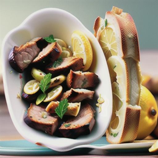 Lemon & garlic pork cutlets with lemon butter pilaf (gluten-free)