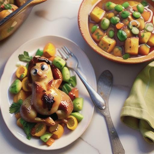 Orange Glazed Cornish Hen