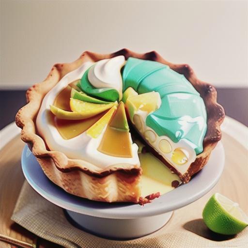 Lemon and lime meringue tart