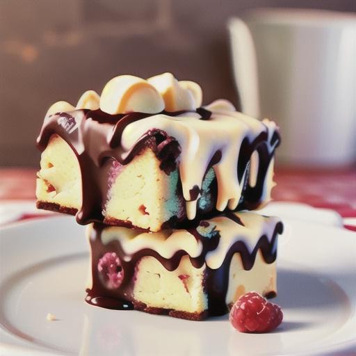 Choc-chunk raspberry blondies