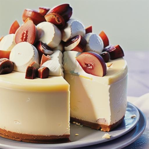 Skinny Ricotta Cheesecake with Apple Topper