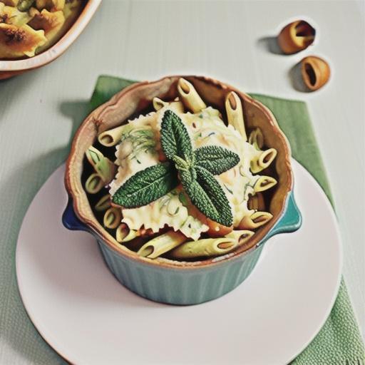 Four cheese and sage penne bake