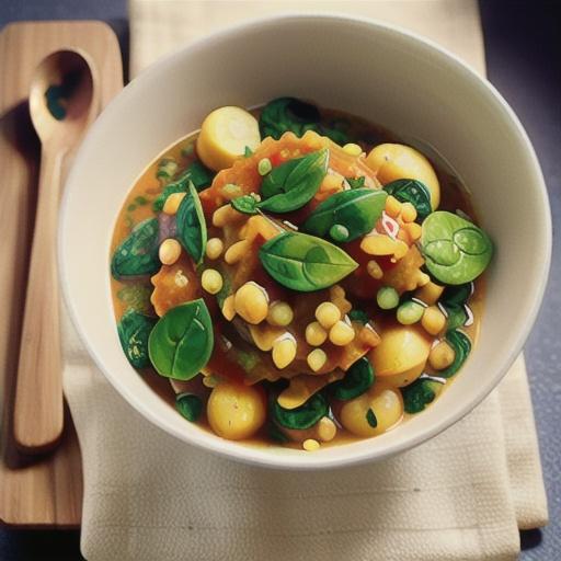 Dahl with spinach
