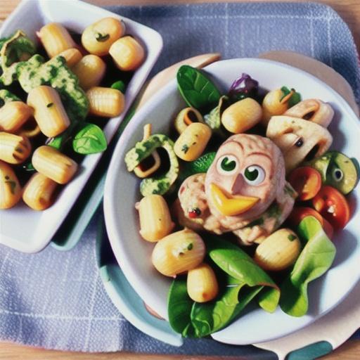 Pesto chicken and gnocchi salad