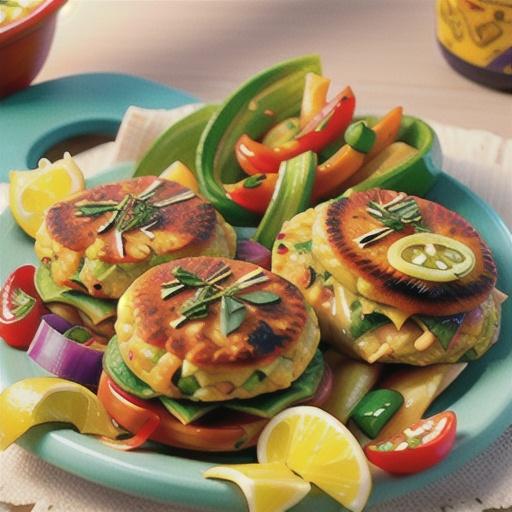 Indian-style chicken jalfrezi patties