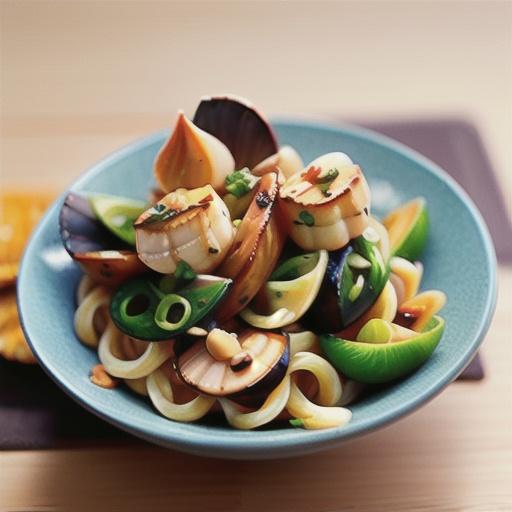 Thai Scallops and Noodles