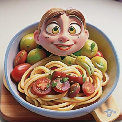 Tomato and salami spaghetti