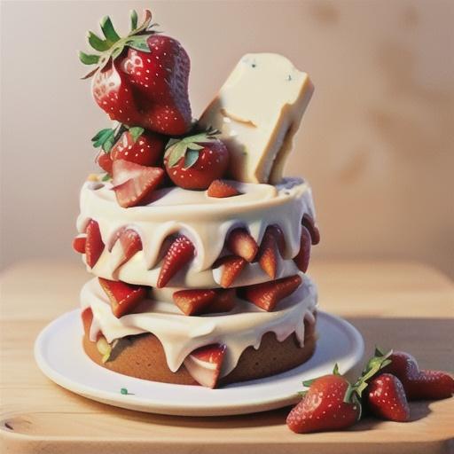 Gluten and dairy-free strawberry cake