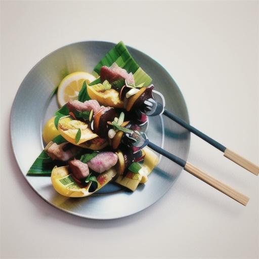 Lemongrass pork kebabs