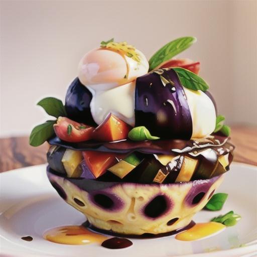 Ratatouille with poached egg