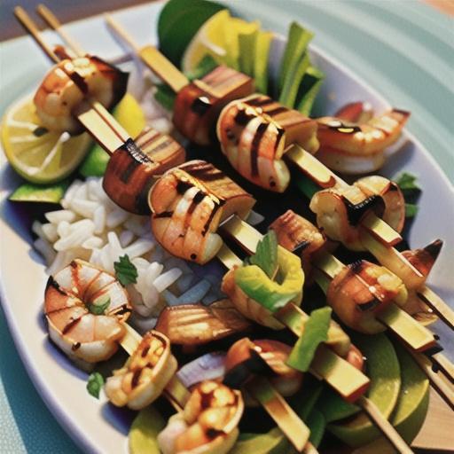 Grilled Shrimp and Apple Skewers