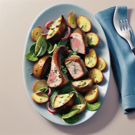 Lamb cutlets with paprika potatoes