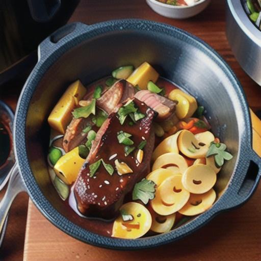 Slow-cooker lamb chops in red wine sauce