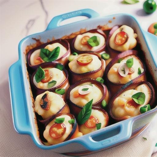 Tomato, olive and bocconcini gnocchi bake