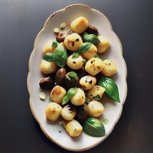 Gnocchi with burnt butter, lemon and basil