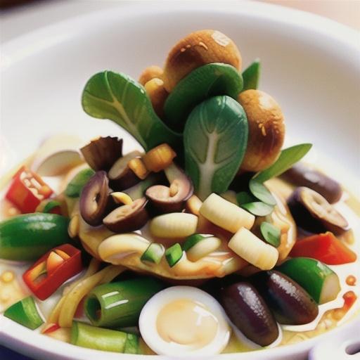 Asian mushroom and vegetable laksa