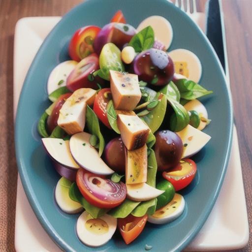 Caprese salad with leg ham