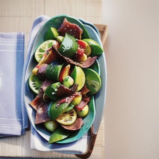 Crispy prosciutto and melon salad recipe