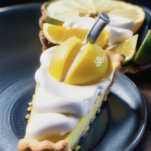 Lemon and lime tart with limoncello