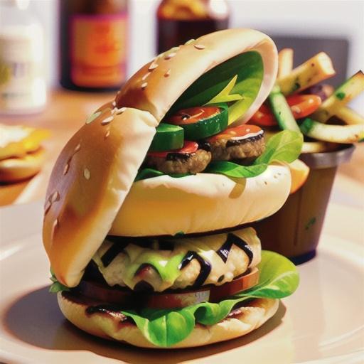 Grilled Havarti Burgers in Pitas