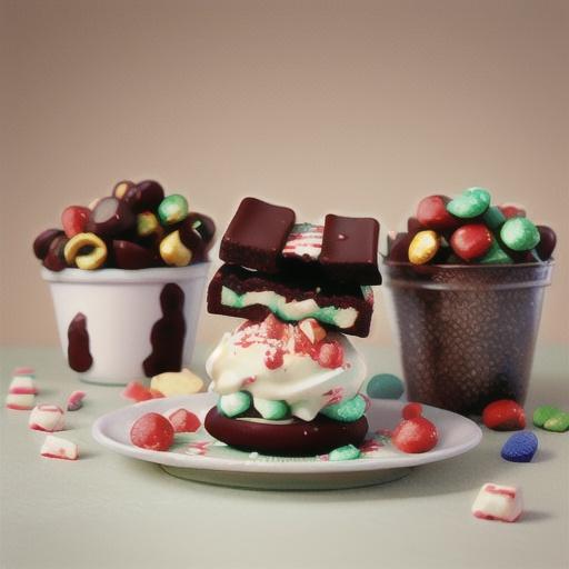 Double Chocolate and Peppermint Ice Cream Sandwich Cookies