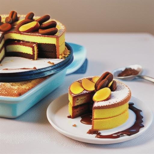 Peach Cake with Brown Sugar Icing