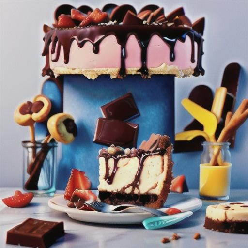 Neapolitan cheesecake slice recipe